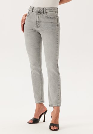Bubbleroom - Slim Ankle Jeans - Light grey - Kläder