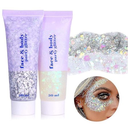 Kroppsglitter Sekvens Gel Scene Makeup Sekvens Gel Havfrue Sekvens Ansikt Øyne Lepper Sekvens A-yuhao