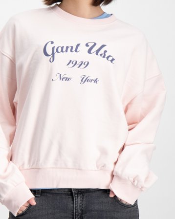 GANT OVERSIZED SCRIPT LOGO C-NECK Rosa Tröjor Tjej - Kids Brand Store