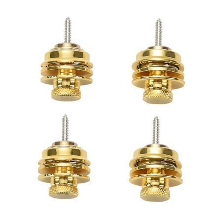 4-pakkauksen kitaran hihnan solki kitaran vyön solki nappi lanka - Kulta