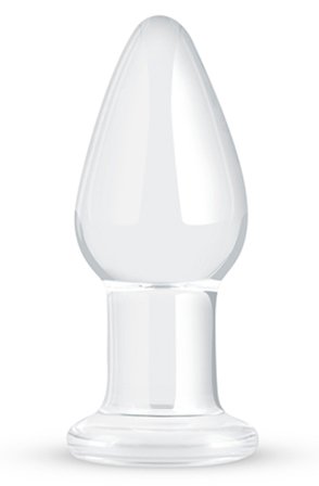 Gildo Klarer Glas-Buttplug 10cm Ø3,9cm