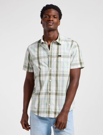 Lee Jeans Lee Button Down Ss - Green - S