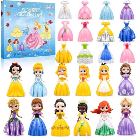 Prinsesse Adventskalender 2025 Jenter Prinsesse Deformasjonsleker 24 Dager Jule Nedtellingskalender Kreative Julegaver til Barn Tenåringer