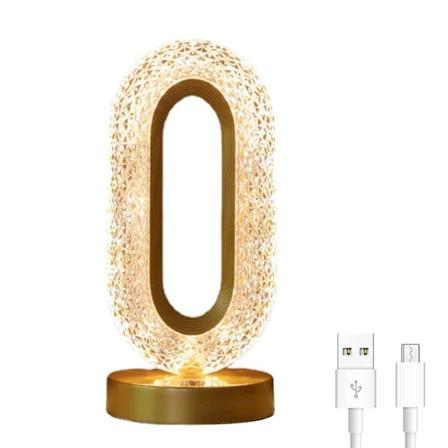 Bordslampa för vardagsrum med touchkontroll, O-formad, atmosfärisk, heminredning, 3 färger