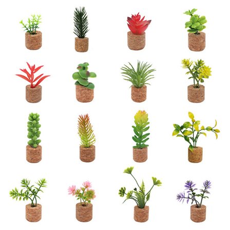 Konstgjorda suckulenta växtmagnet för kylskåp