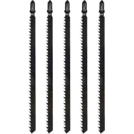 5 st 180 mm Professionella T744d Sticksågblad För Sågning av Trä och Metall Sticksågstillbehör Kompatibelt Med Bosch, Metabo Etc