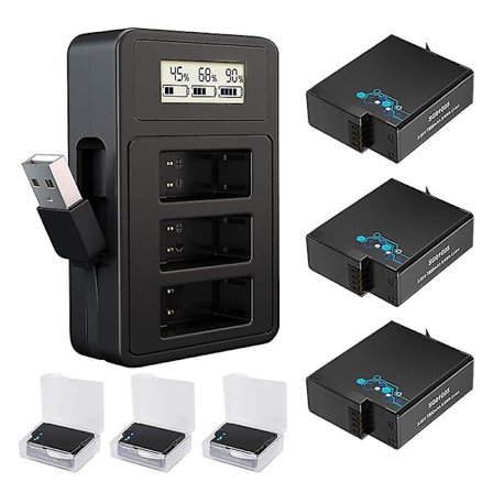 1800mah akut Yhteensopiva Gopro-akku, USB tarkka lataus näyttölaturi Yhteensopiva Gopro Hero 8/7/6/5 musta kamera Gopro-tarvikkeet