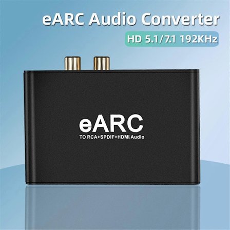 EARC Audio Extractor 192Khz Konverter HDMI-Kompatibel til RCA Audio Extractor Adapter til DTS Dolby A