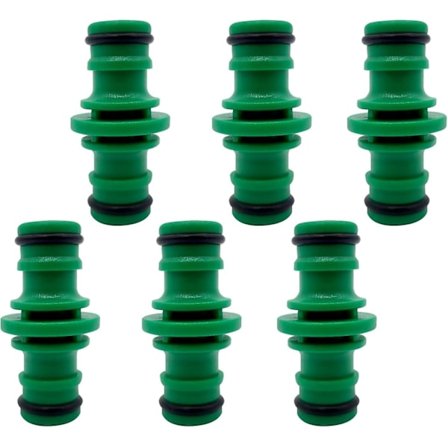 6 st dubbla slangkopplingar med hane, trädgårdsslangkran för att ansluta trädgårdsslangrör och bevattningssystem