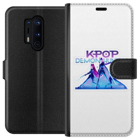 Kompatibel Tegnebogsetui til OnePlus OnePlus 8 Pro Kpop Demon Hunters Trio Kriger Neon Blå Kampscene Kraft Energi