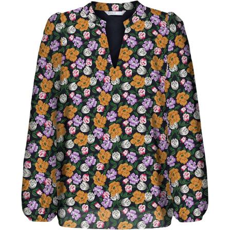 Only Star l/s v-neck top ptm paisley purple/marga , Blauw , Dames , Maat: M
