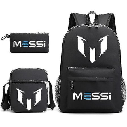Et 3-delt Soccer Messi Rygsæk Dame Herre Rejse Laptop Teenagere Molas Tasker Sac