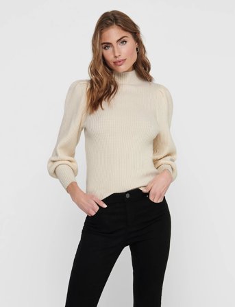 ONLY Onlkatia L/S Highneck Pullover Knt Noos - White - XL