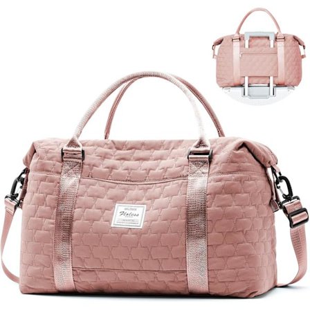 Weekender Duffel Bags til kvinder og mænd, rejsetasker til fly, søde sportstasker til fitness, dans og overnatning med våd lomme