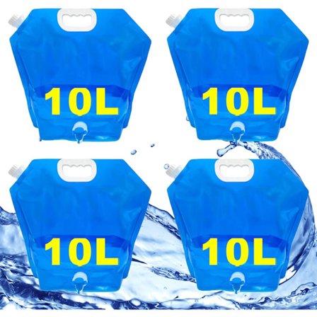 Sammenfoldelig vandbeholder 10 liter egnet til nødsituationer, camping, BPA-fri