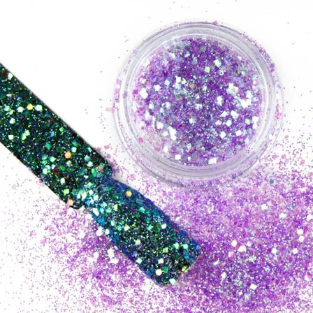 Nail Glitter - Silmäisku - Hexagon - 04