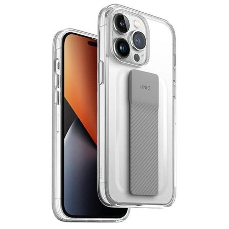 Uniq Heldro Mount-etui for iPhone 14 Pro - gjennomsiktig