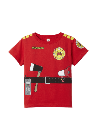 Å KIDS T-shirt BRANDMAN Utklädnad Röd 98/104