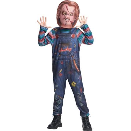 Halloween Killer Nukkeasu Asu Lapsille Pojille Tyt ille Chucky Hieno Pukeutumisasu Rohkeus Haalarit Maskilla 3-10 Vuotta Chucky B 8-10 Jahre