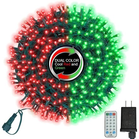 500 LED lyskæde udendørs, 16 tilstande plug-in Twinkle Fairy Lights til soveværelse, 14 meter 500LED juletræslys klyngelys udendørs vandtæt