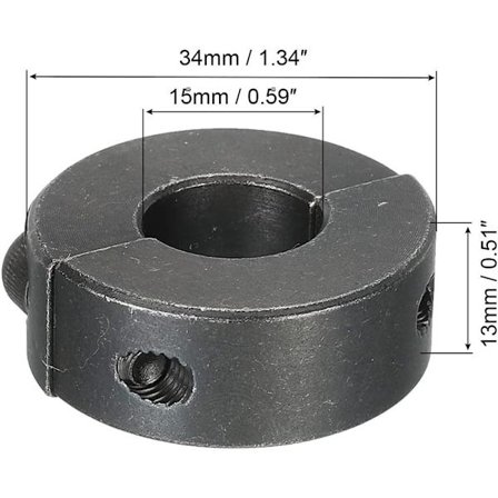 Axelkragar Dubbeldelad klämkrage 0,59 tum (15 MM) 0,59