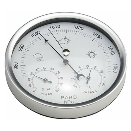 Analogt Barometer Værstasjon med Termometer Hygrometer Lufttrykksmålinger Enkelhet og Lett å Lese--_tfrf