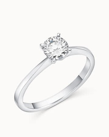 Diamantring Amelia 950 Platina Naturlig Diamant 0.30 Carat - Forlovelsesringer & Gifteringer hos Vanbruun