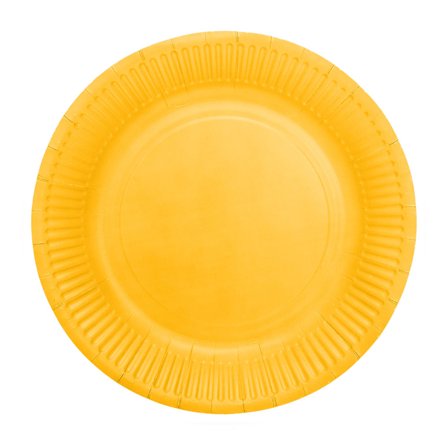 Papptallerkener Gul 18 cm 20-pakning