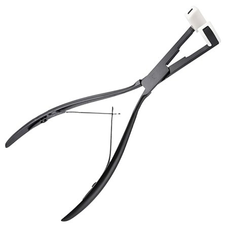 Tejp i hårförlängningstång Halvhål för hårstyling Silver