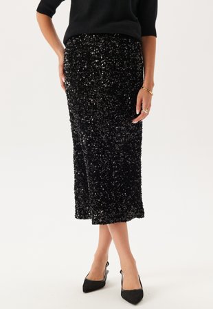 VILA Vifaith Hw Midi Sequin Skirt Vaatteet