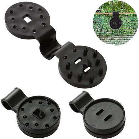 Sæt med 40 sikringsklemmer, specielle klemmer med plastikøje, anti-UV-behandlede klemmer til privatlivsafskærmning, net, hegn, skygge