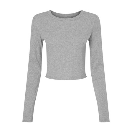 Bella + Canvas Dam/Dam Långärmad Crop Top 16 UK Athlet