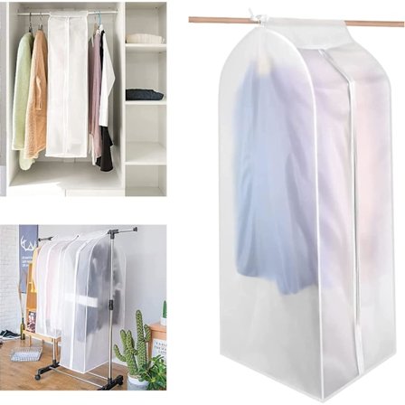 Klesbeskyttelse, Beskyttende Trekk for Klær, Oppbevaringspose for Klær, Gjennomsiktig Klesbeskyttelse, Stor Støv- og Møllsikker Beskyttelse for Jakke,