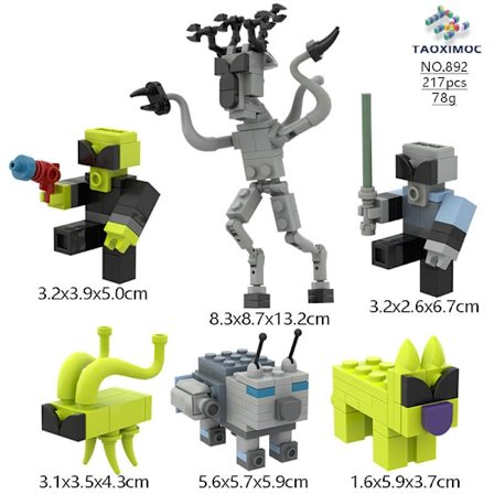 99 yötä metsässä rakennuspalikat | Pelin inspiroima rakennussarja | Luova kokoamislelu*6 Mutanttimetsät*