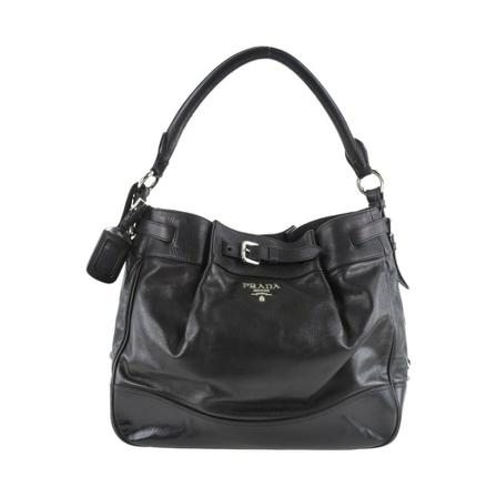 Prada Vintage, Pre-owned Handbag Zwart, Dames, Maat:ONE Size,leer