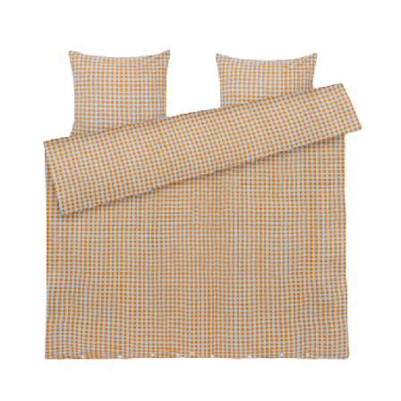 JUNA Bæk&Bølge Påslakanset 220x220 cm ljusblå/sand SE Sängkläder Blå ONESIZE