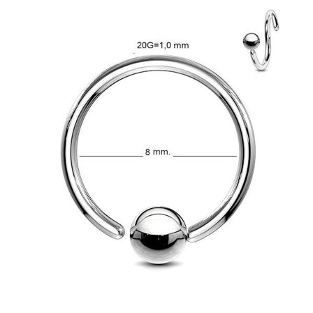 Joustava BCR-lävistys IP-titaanilla pinnoitettua 316L terästä 20G1.0 x 8