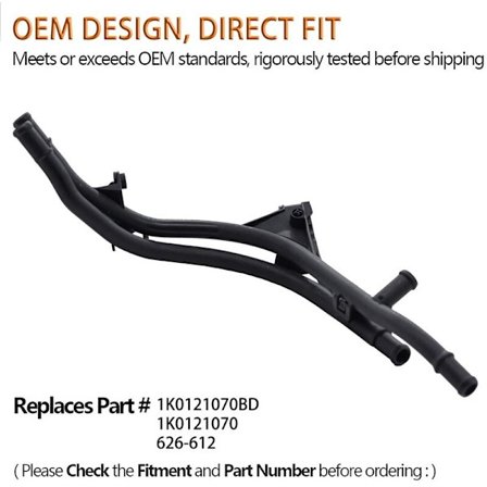 Kølevæske rør til bil, ud af væsketank rør til CC 1K0 121 070 BD 1K0121070BD