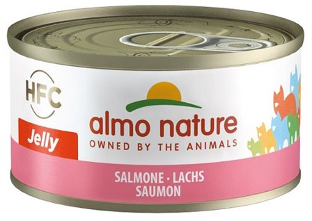 Almo Nature HFC Jelly Cibo Umido Al Salmone Per Gatti Lattina 70g