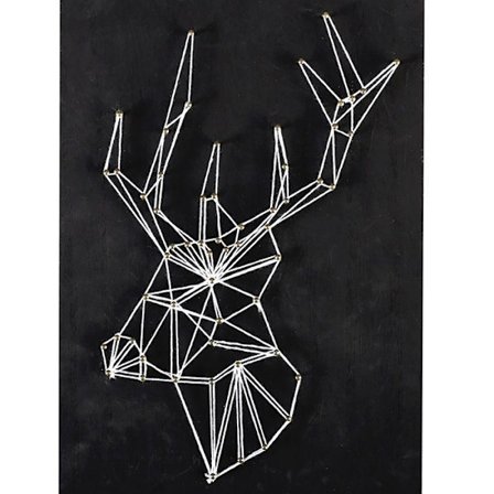 String Art box - Blackboard Deer wire art 30 x 22 cm