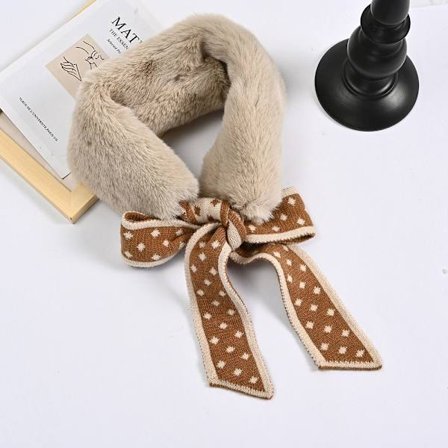 Skinny Scarf med fuskpälskrage 4 4