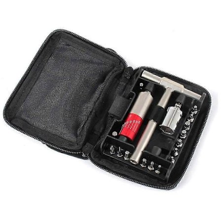 Strammende Multifunksjonell Momentnøkkel Verktøysett med T-håndtaknøkkel Bits Hylse