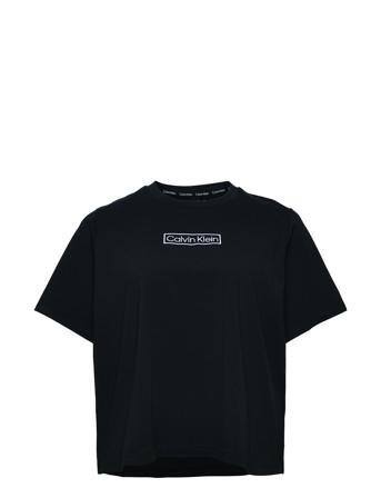 S/S Crew Neck T-shirt Top Sort Calvin Klein