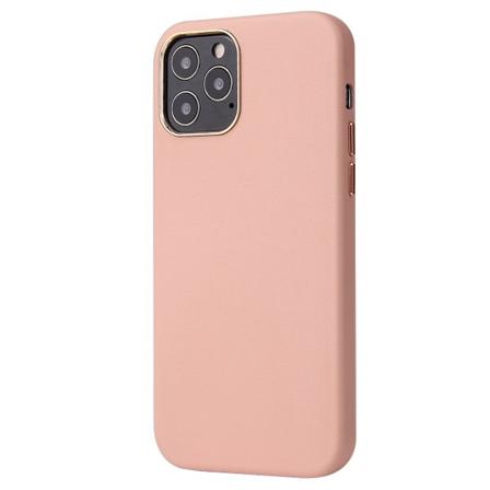 Luxury Slim Läderskal Till Iphone 12/12 Pro, Rosa Rosa