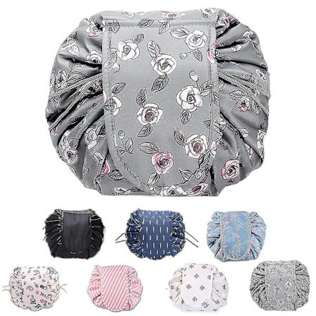 Large Capacity Lazy Makeup Toiletry Bag Drawstring Portable Travel Casual Waterproof Quick Pack Magic Makeup Storage Bag For Women Girls