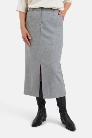 B. COPENHAGEN - Nederdel - Grå Melange