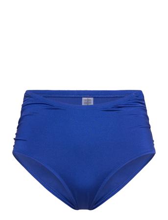 Highwaist Bikini Briefs Swimwear Bikinis Bikini Bottoms High Waist Bikinis Blå Understatement Underwear*Betinget Tilbud
