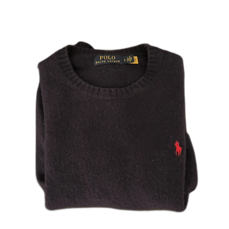 Mörkblå stickad tröja Polo Ralph Lauren