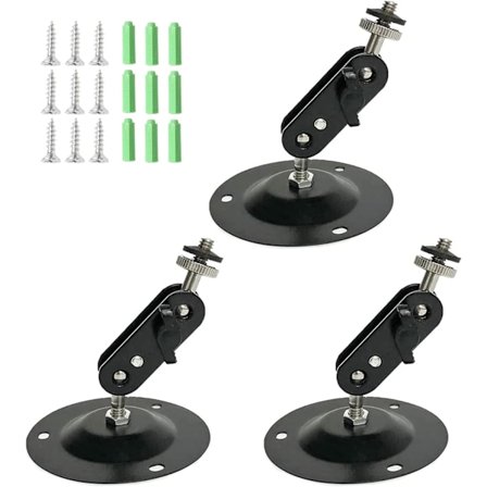 3 stk justerbar sikkerhetsveggfeste Arlo-kamera veggfeste utendørs takfeste 360 graders justerbare kamera veggfester, med skruer