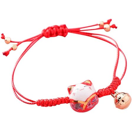 Onnenamuletti punottu rannekoru Säädettävä rannekoru (punainen)